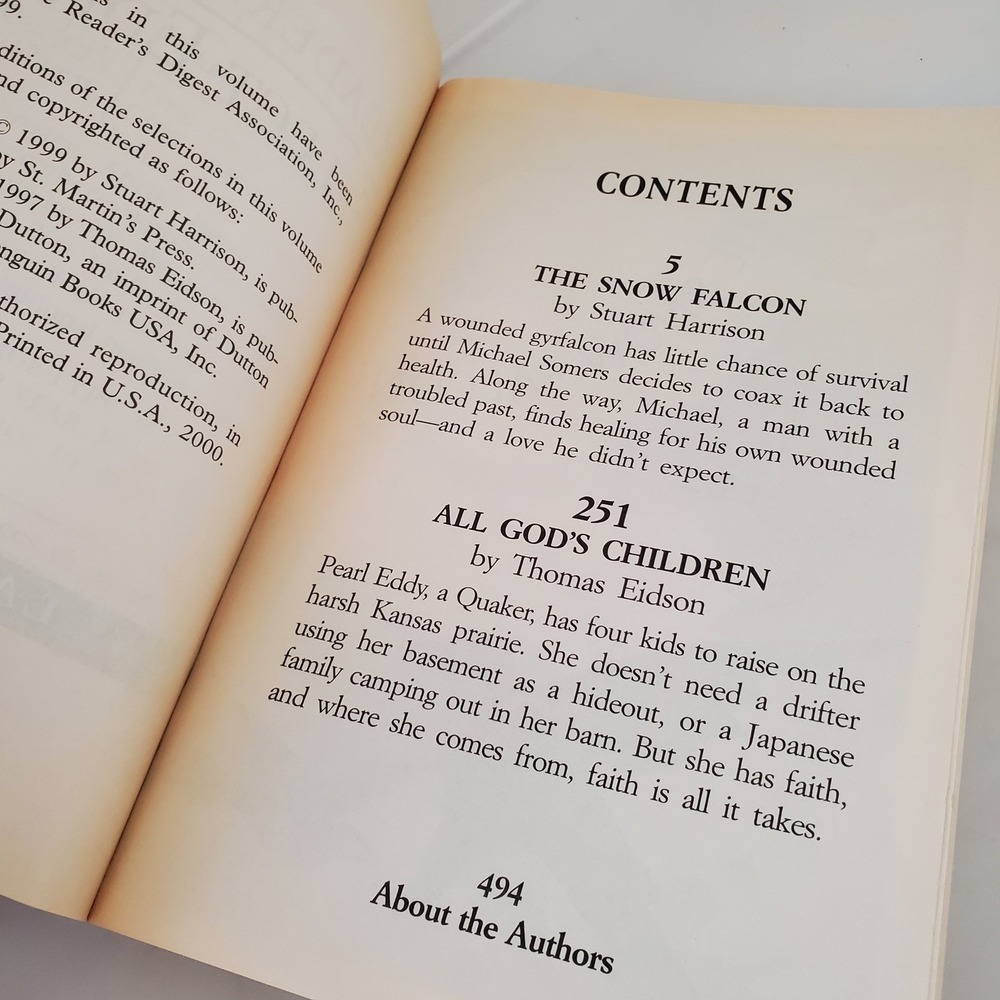 Readers Digest Select Editions Large Type Snow Falcon All Gods Children 2000 - Picture 8 of 10